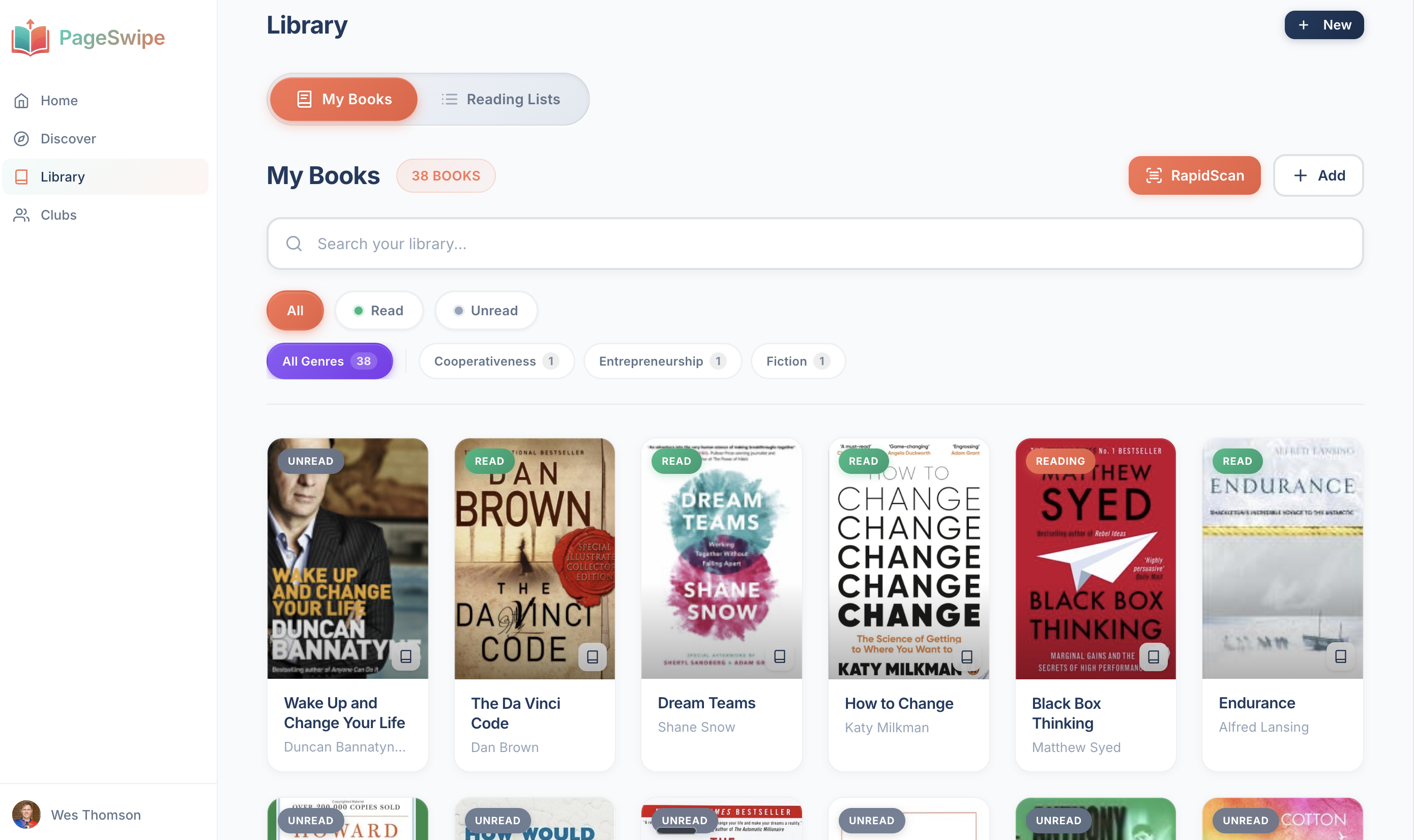 Best book tracking apps compared — scanning a book barcode into a book tracker app beside a full bookshelf